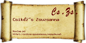 Csikós Zsuzsanna névjegykártya